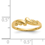 14k Polished Wave Ring D111