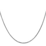 14K White Gold 14 inch 1.4mm Box with Lobster Clasp Chain WLB125