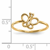 14k Polished Butterfly Ring R629