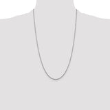 14K White Gold 10 inch 1.45mm Diamond-cut Cable with Lobster Clasp Anklet PEN146