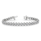 14k White Gold Complete 2.13 carat Round A Diamond 2-prong 7 inch Tennis Bracelet X2896WA