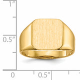14k 12.5x13.0mm Open Back Mens Signet Ring RS336