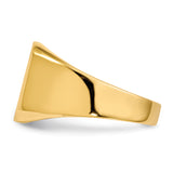 14k 12.5x13.0mm Open Back Mens Signet Ring RS336