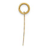 14k Polished and Satin Solid HOLY COMMUNION Scalloped Edge Round Disc Charm XAC713