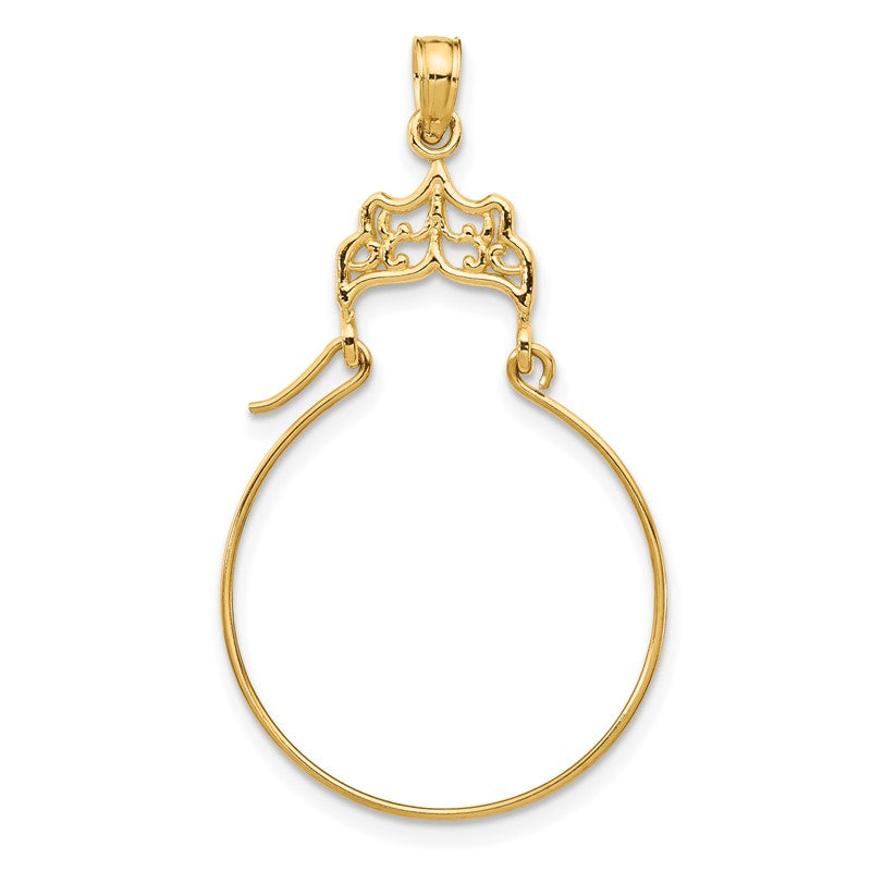 14k Filigree Charm Holder Pendant M795