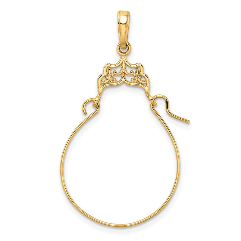 14k Filigree Charm Holder Pendant M795