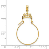 14k Filigree Charm Holder Pendant M795