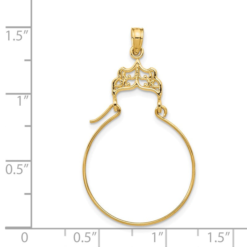 14k Filigree Charm Holder Pendant M795