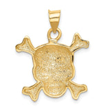 14k Enameled Skull Pendant K1994