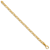 14K 18 inch 4.8mm Hand Polished Fancy Link with Fancy Lobster Clasp Chain LK359