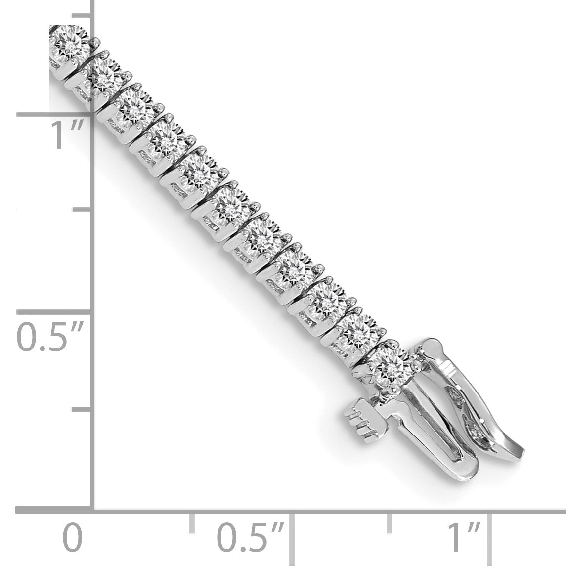 14k White Gold Complete 3.05 carat Round A Diamond 4-prong 7 inch Tennis Bracelet X601WA