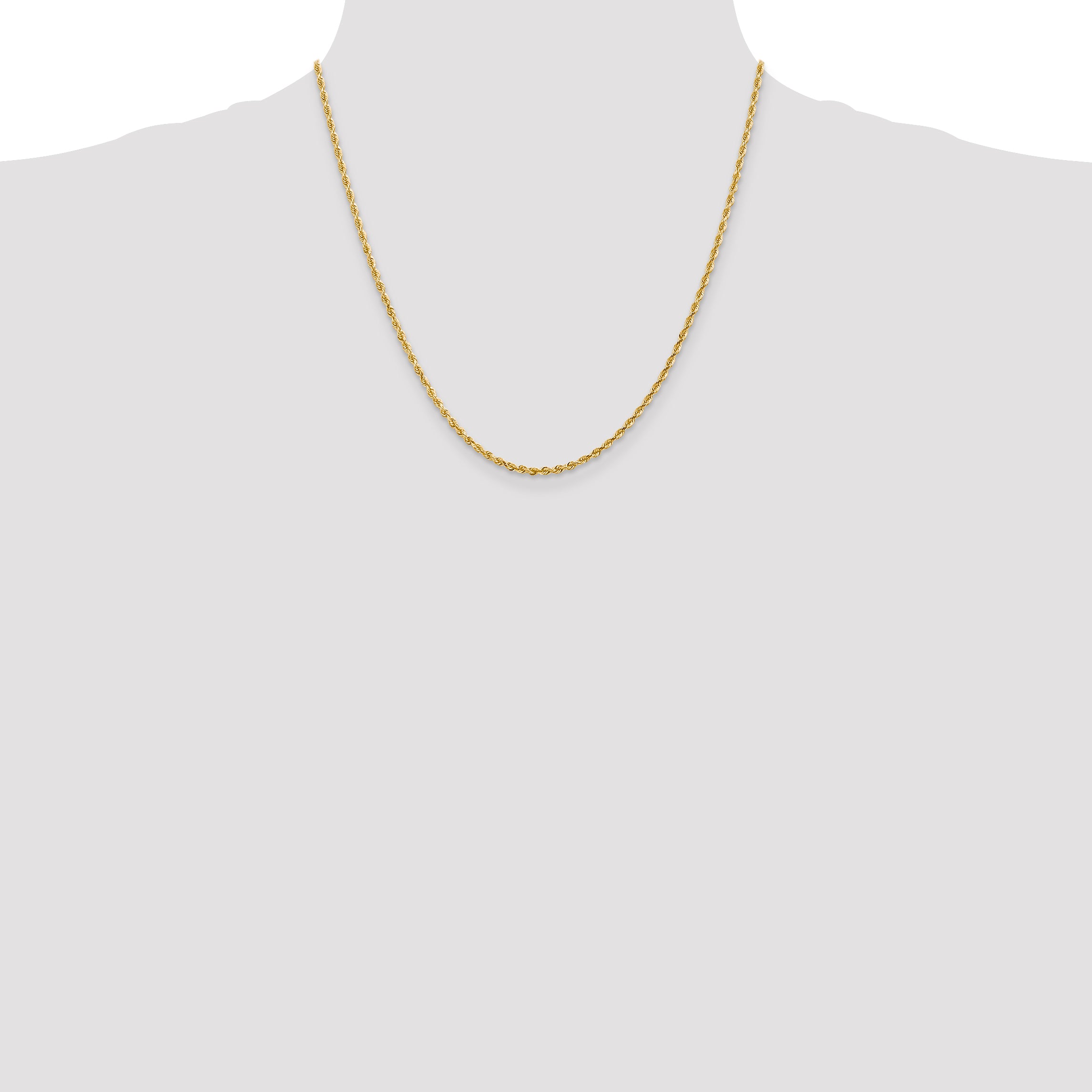14K 10 Inch 2.25mm Diamond-cut Quadruple Rope Lobster Clasp Anklet QTR018