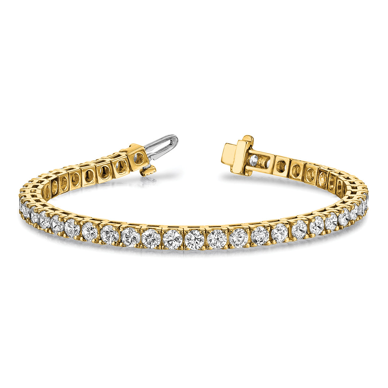 14k Complete 2.17 carat Round A Diamond 4-prong 7 inch Tennis Bracelet X730A