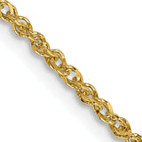 14K 10 inch 1.7mm Ropa with Lobster Clasp Anklet RPA028