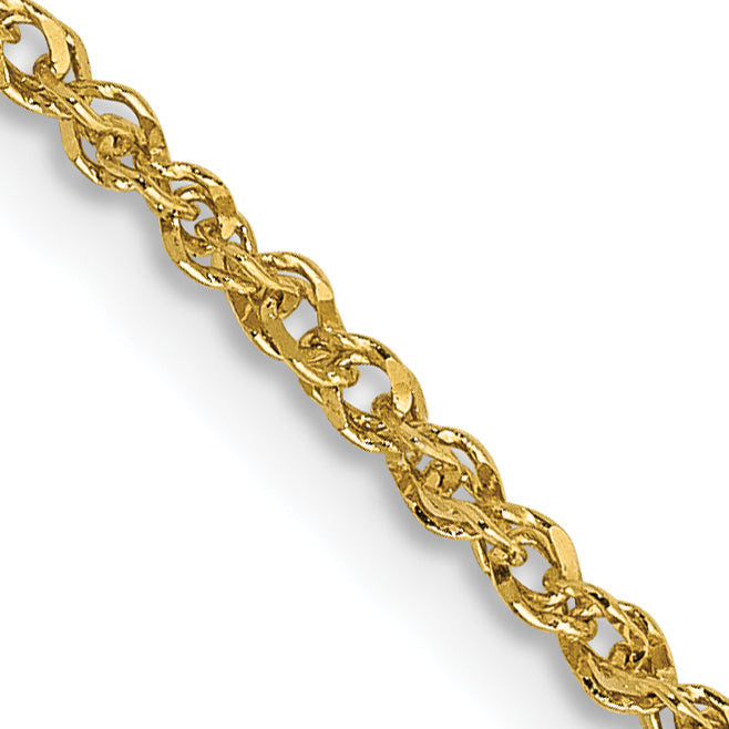 14K 10 inch 1.7mm Ropa with Lobster Clasp Anklet RPA028