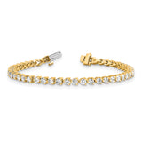 14k Complete 4.73 carat Round AA Diamond 3-prong 7 inch Tennis Bracelet X2840AA