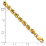 14K 26 inch 4.25mm Diamond-cut Rope with Lobster Clasp Chain 033L
