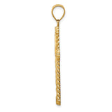 14K Large Diamond-cut Cross Pendant XR1703