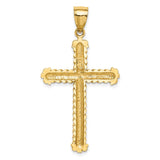 14K Large Diamond-cut Cross Pendant XR1703