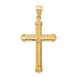 14K Large Diamond-cut Cross Pendant XR1703
