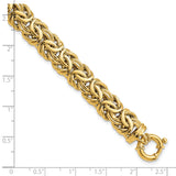 14k Fancy 11mm Flat Byzantine 7.5 inch Bracelet SF2734