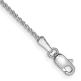 14K White Gold 10 inch 1.25mm Spiga with Lobster Clasp Anklet PEN31
