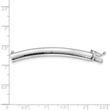 14k White Gold 6mm Standard Weight Domed Omega 2 inch Extender for Necklace OWX6