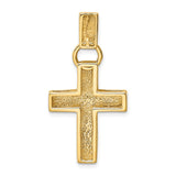 14k Hollow Cross Pendant K444