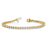 14k Complete 2.4 carat Round AA Diamond 3-prong 7 inch Tennis Bracelet X2837AA