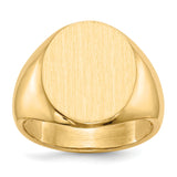 14k 14.0 x18.0mm Open Back Mens Signet Ring RS135