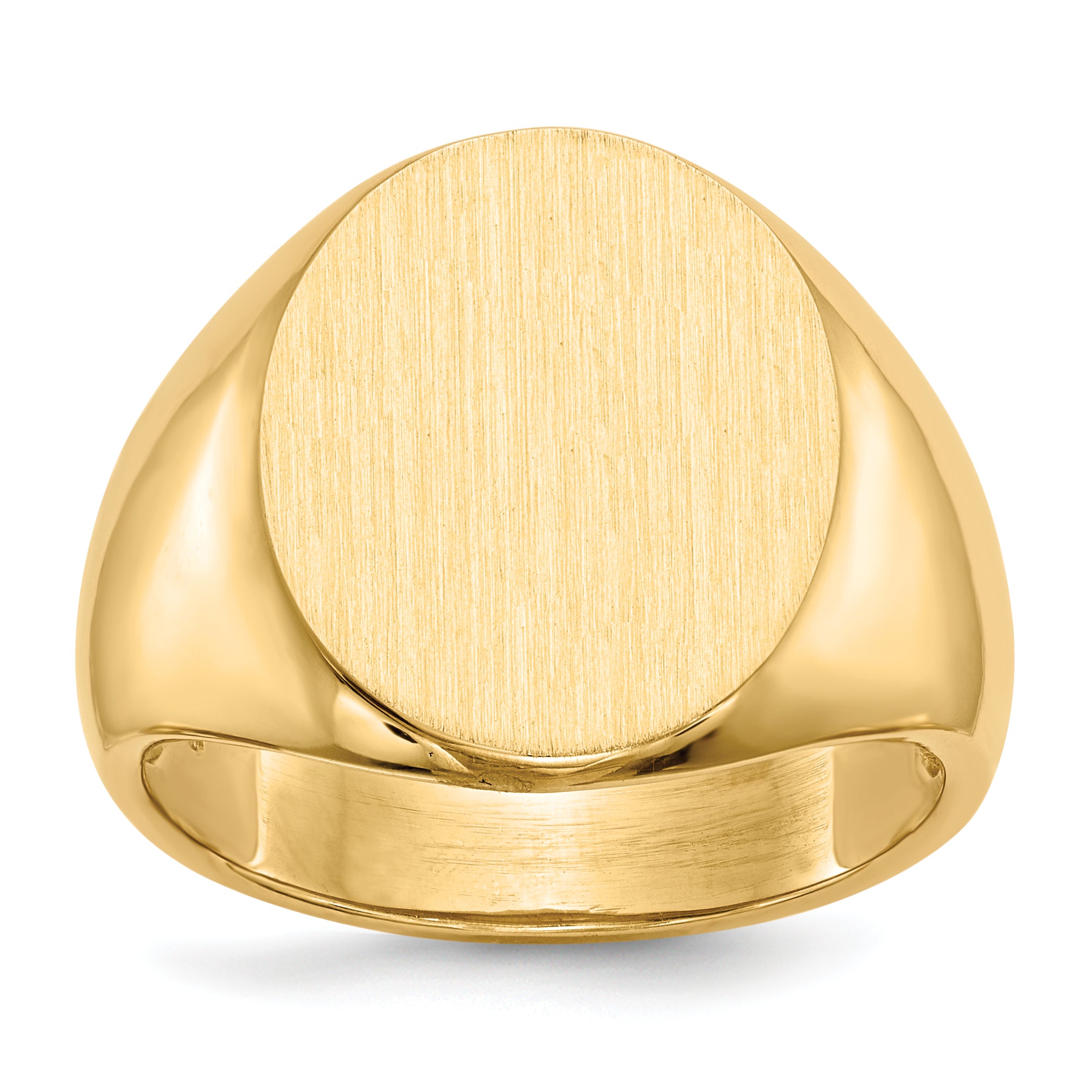 14k 14.0 x18.0mm Open Back Mens Signet Ring RS135