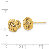 14k 10mm Polished Triple Love Knot Post Earrings TL1050