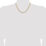 14K 18 inch 3mm Franco with Fancy Lobster Clasp Chain FRA100