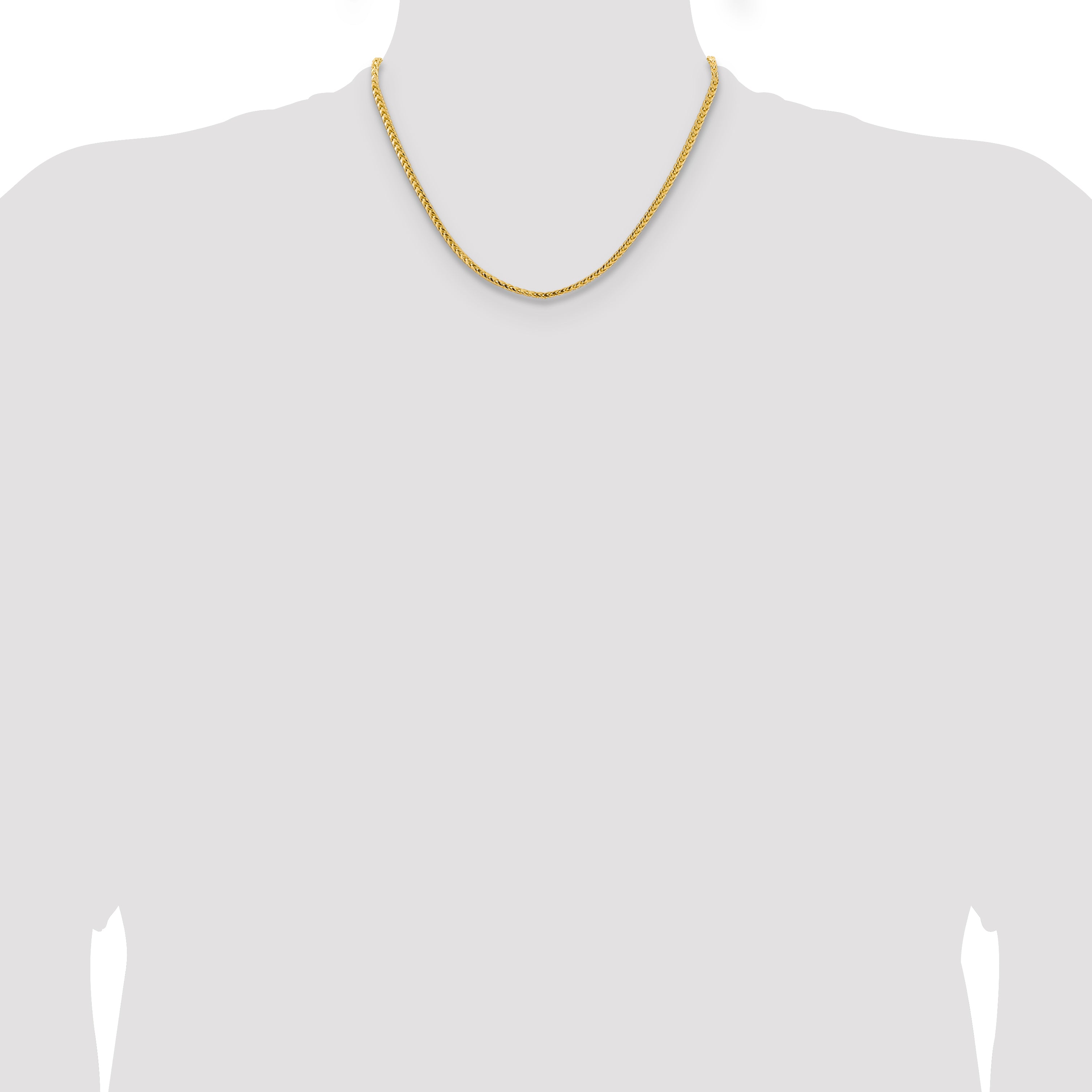14K 18 inch 3mm Franco with Fancy Lobster Clasp Chain FRA100