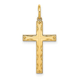 14K Laser Designed Cross Pendant XR1009