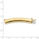 14k 8mm Lightweight Domed Omega 2 inch Extender for Necklace ODLX8