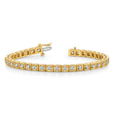 14k Complete 5.1 carat Round A Diamond 4-prong 7 inch Tennis Bracelet X2164A
