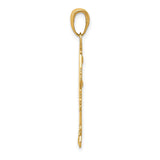 14k Flat Engravable Girl Charm K4748