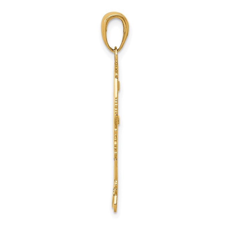 14k Flat Engravable Girl Charm K4748