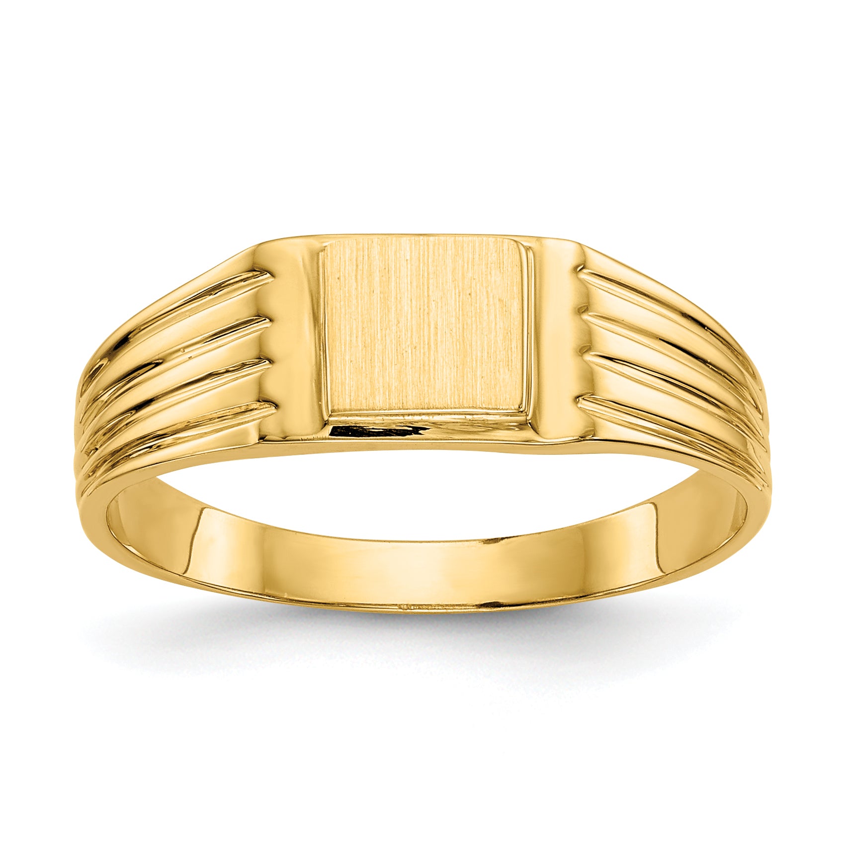 14k 5.25x4.75mm Open Back Signet Ring CH192
