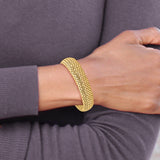 14k Polished 13.75mm Mesh 7.25 inch Bracelet SF598