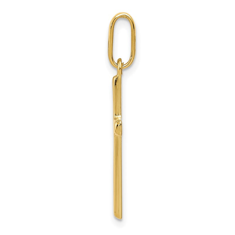 14k Hollow Cross Pendant K1171