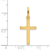 14k Hollow Cross Pendant K1171
