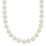 14k 5-6mm White Semi-Round Freshwater Cultured Pearl 12 inch Necklace XF452