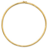 14k Polished 4mm Lightweight 16 inch Domed Omega Necklace ODL4