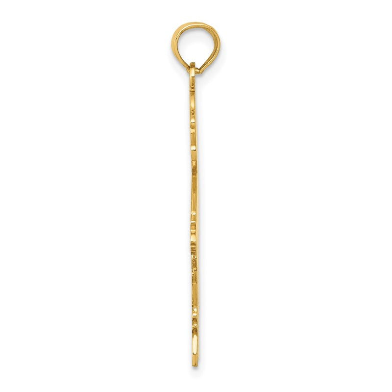 14k Flat Engravable Boy Charm K4749