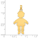 14k Flat Engravable Boy Charm K4749