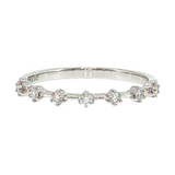 14K White Gold 7-Diamond Wedding Band Size 6.5 | 0.15ctw