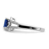 14k White Gold Diamond and Emerald Ring RM5747