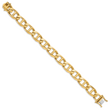 14K 20 inch 12.5mm Hand Polished Fancy Anchor Link with Box Catch Clasp Chain LK103